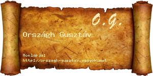 Országh Gusztáv névjegykártya