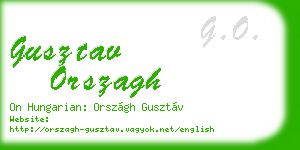 gusztav orszagh business card
