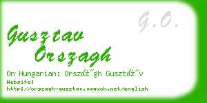 gusztav orszagh business card